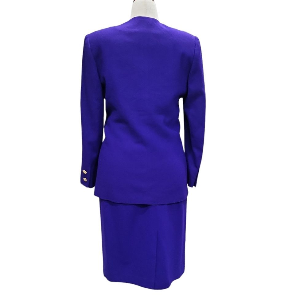 EUC Vintage 100% wool Kasper women's stunning 2 pcs blazer jacket pencil skirt - Picture 5 of 16